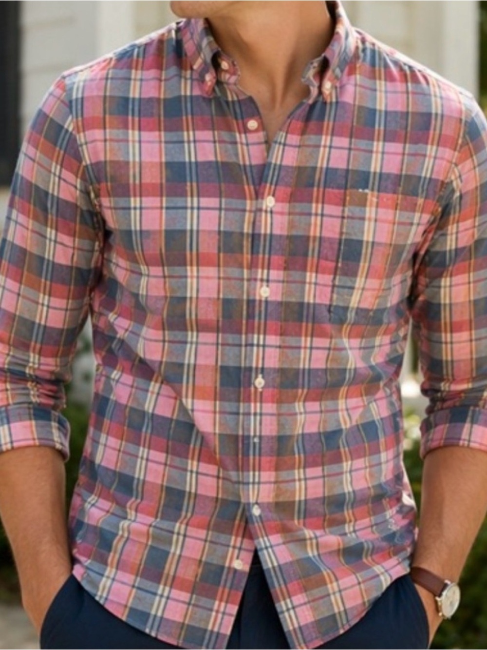 J. Crew Plaid Button Down S | Slim Fit Secret Wash Cotton